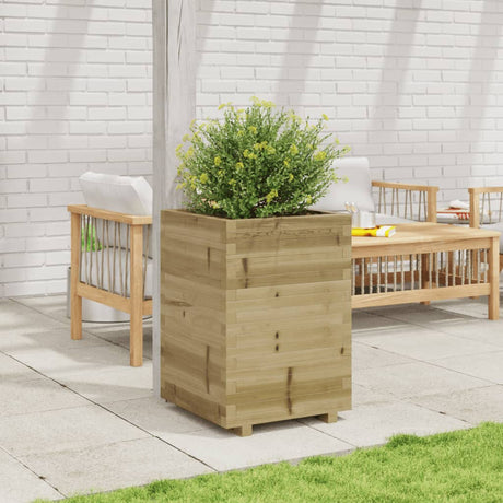 VidaXL Jardinière 50x50x72,5 cm bois de pin imprégné