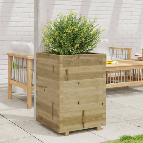 VidaXL Jardinière 50x50x72,5 cm bois de pin imprégné