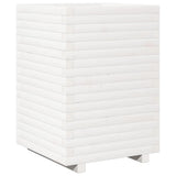 VidaXL Jardinière 50x50x72 cm bois de pin massif blanc