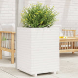VidaXL Jardinière 50x50x72 cm bois de pin massif blanc