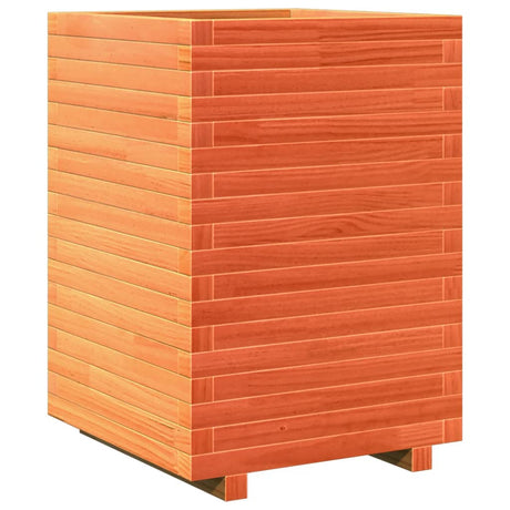 VidaXL Jardinière 50x50x72 cm bois de pin massif, marron lavé