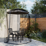 VidaXL moustiquaire pour parapluie 220 maille φ330x250 cm noir
