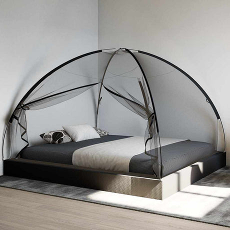 VidaXL moustiquaire avec portes Mongolie 220 maille 200x180x135 cm noir