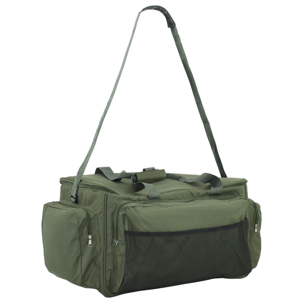 VidaXL sac de pêche tissu oxford imperméable vert foncé
