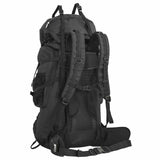 VidaXL sac à dos de randonnée 60 l tissu oxford noir