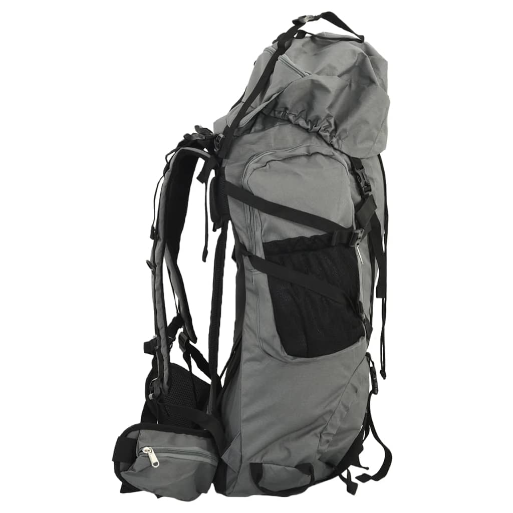 VidaXL sac à dos de randonnée 60 l tissu oxford gris