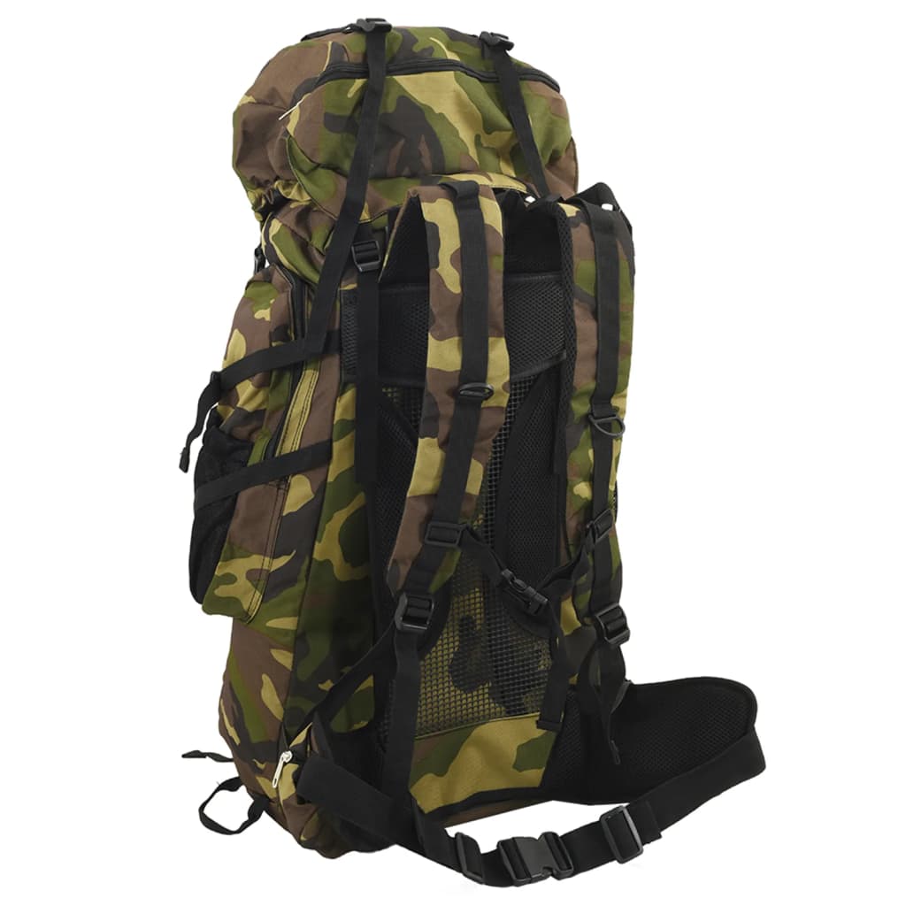 VidaXL sac à dos de randonnée 60 l tissu oxford camouflage vert