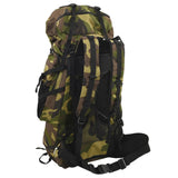 VidaXL sac à dos de randonnée 60 l tissu oxford camouflage vert