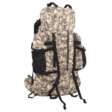 Vidaxl sac à dos de randonnée 60 l tissu oxford camouflage marron camel