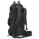 VidaXL sac à dos de randonnée 80 l tissu oxford noir