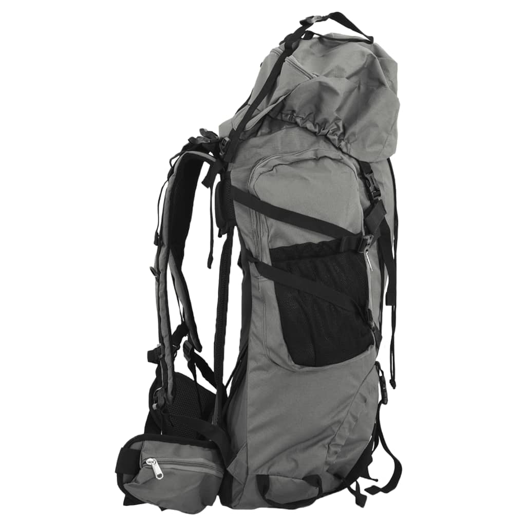 VidaXL sac à dos de randonnée 80 l tissu oxford gris