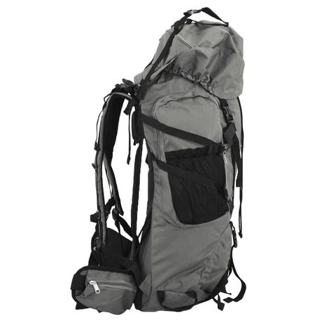 VidaXL sac à dos de randonnée 80 l tissu oxford gris