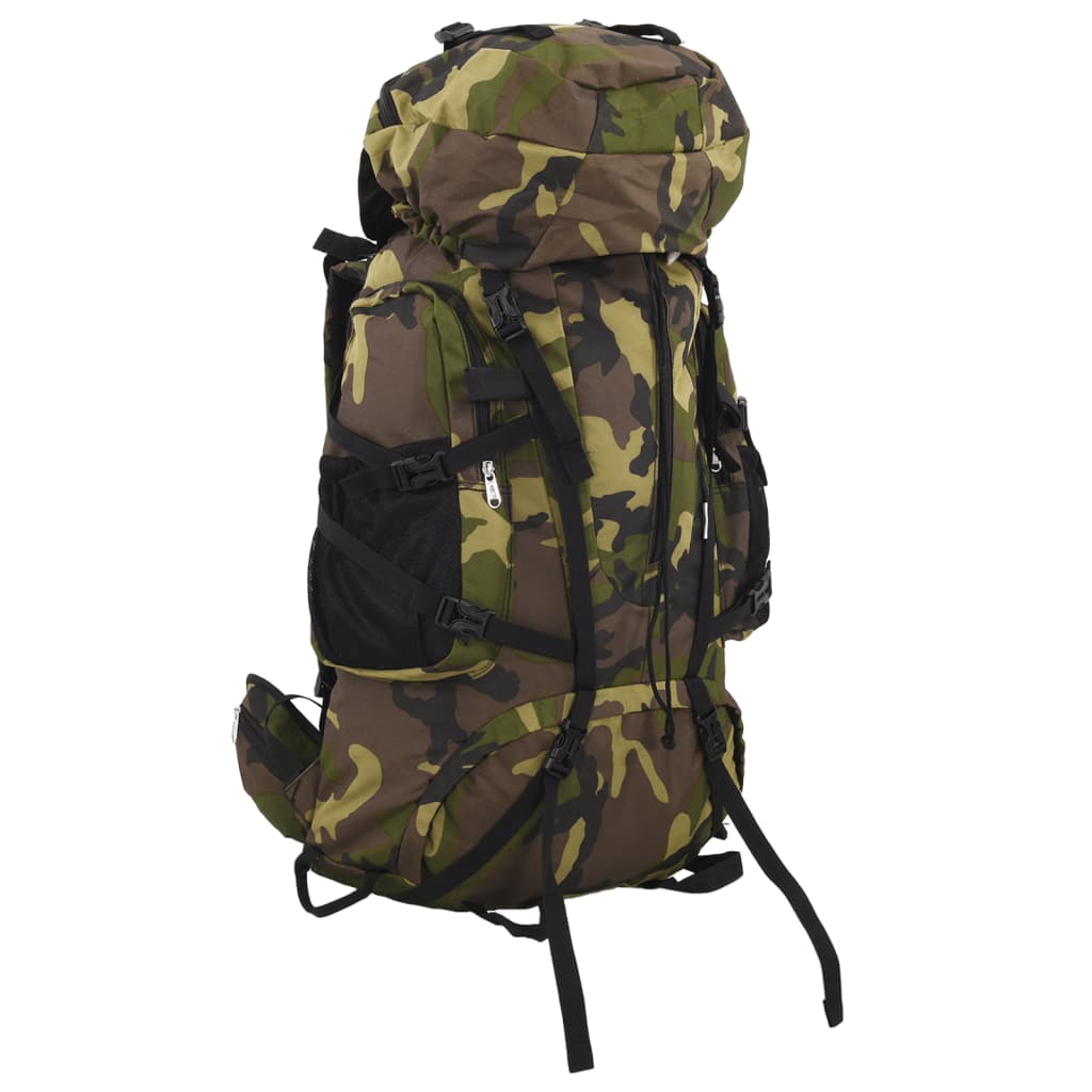 VidaXL sac à dos de randonnée 80 l tissu oxford camouflage vert