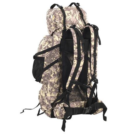 Vidaxl sac à dos de randonnée 80 l tissu oxford camouflage marron camel