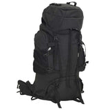 VidaXL sac à dos de randonnée 100 l tissu oxford noir