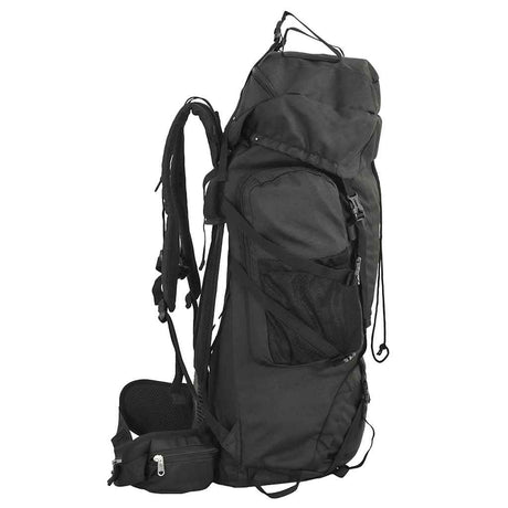 VidaXL sac à dos de randonnée 100 l tissu oxford noir