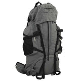 VidaXL sac à dos de randonnée 100 l tissu oxford gris
