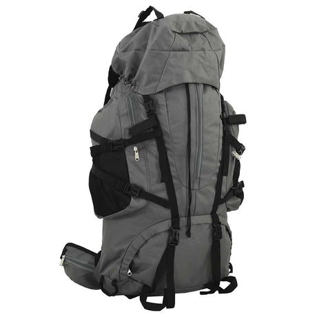 VidaXL sac à dos de randonnée 100 l tissu oxford gris