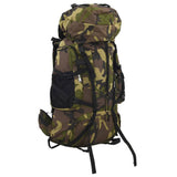 VidaXL sac à dos de randonnée 100 l tissu oxford camouflage vert