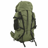 VidaXL sac à dos de randonnée 100 l tissu oxford vert armée
