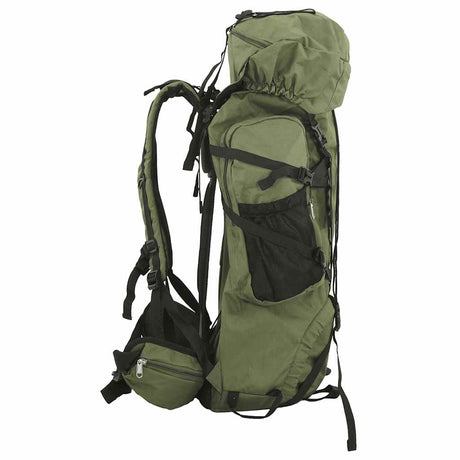 VidaXL sac à dos de randonnée 100 l tissu oxford vert armée