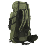 VidaXL sac à dos de randonnée 100 l tissu oxford vert armée