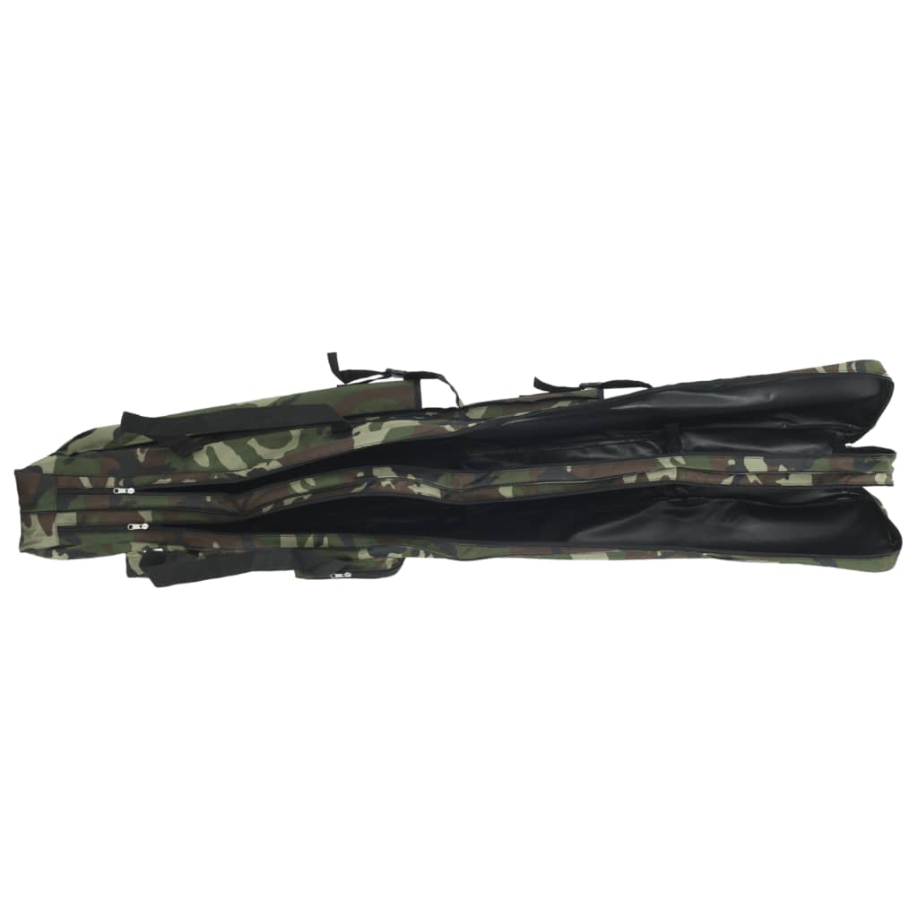 VidaXL sac de canne à pêche 150 cm tissu oxford camouflage vert