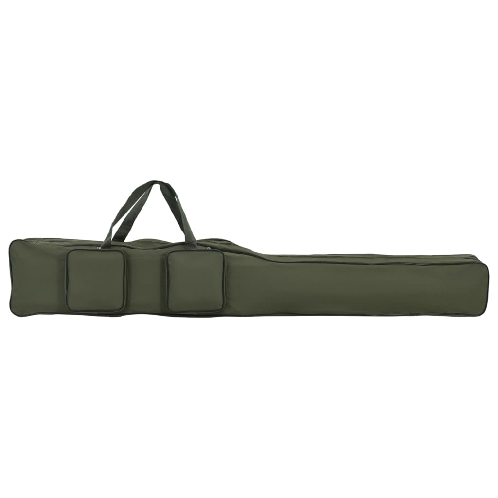 VidaXL sac de canne à pêche 160 cm tissu oxford vert foncé