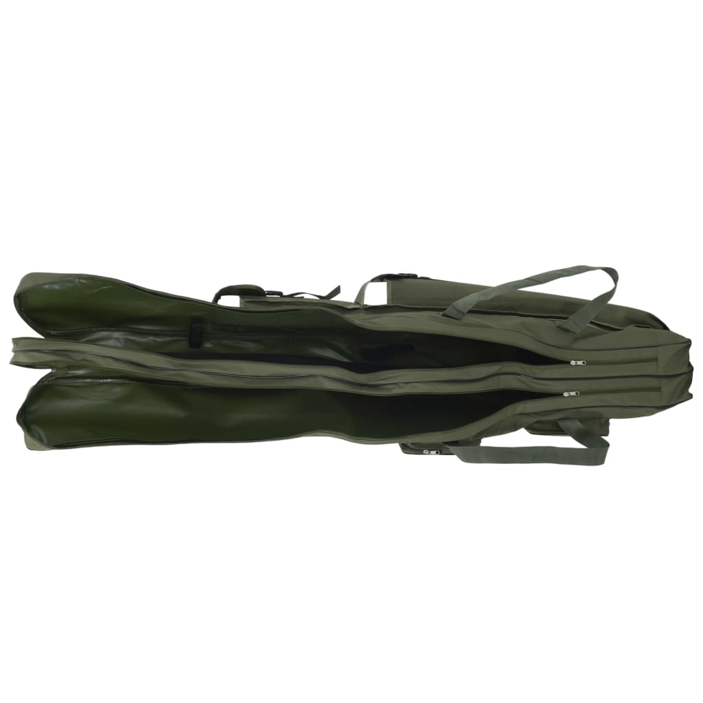 VidaXL sac de canne à pêche 160 cm tissu oxford vert foncé