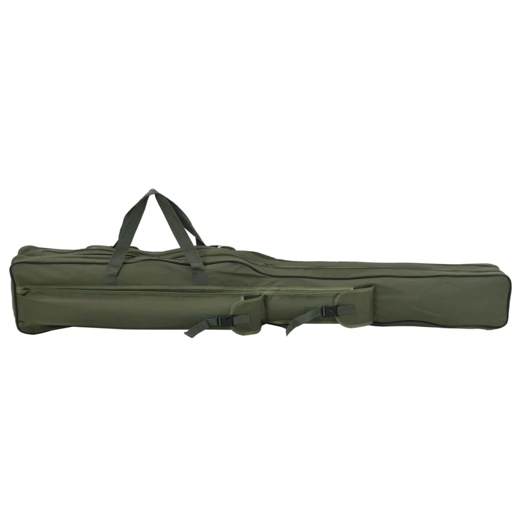 VidaXL sac de canne à pêche 160 cm tissu oxford vert foncé
