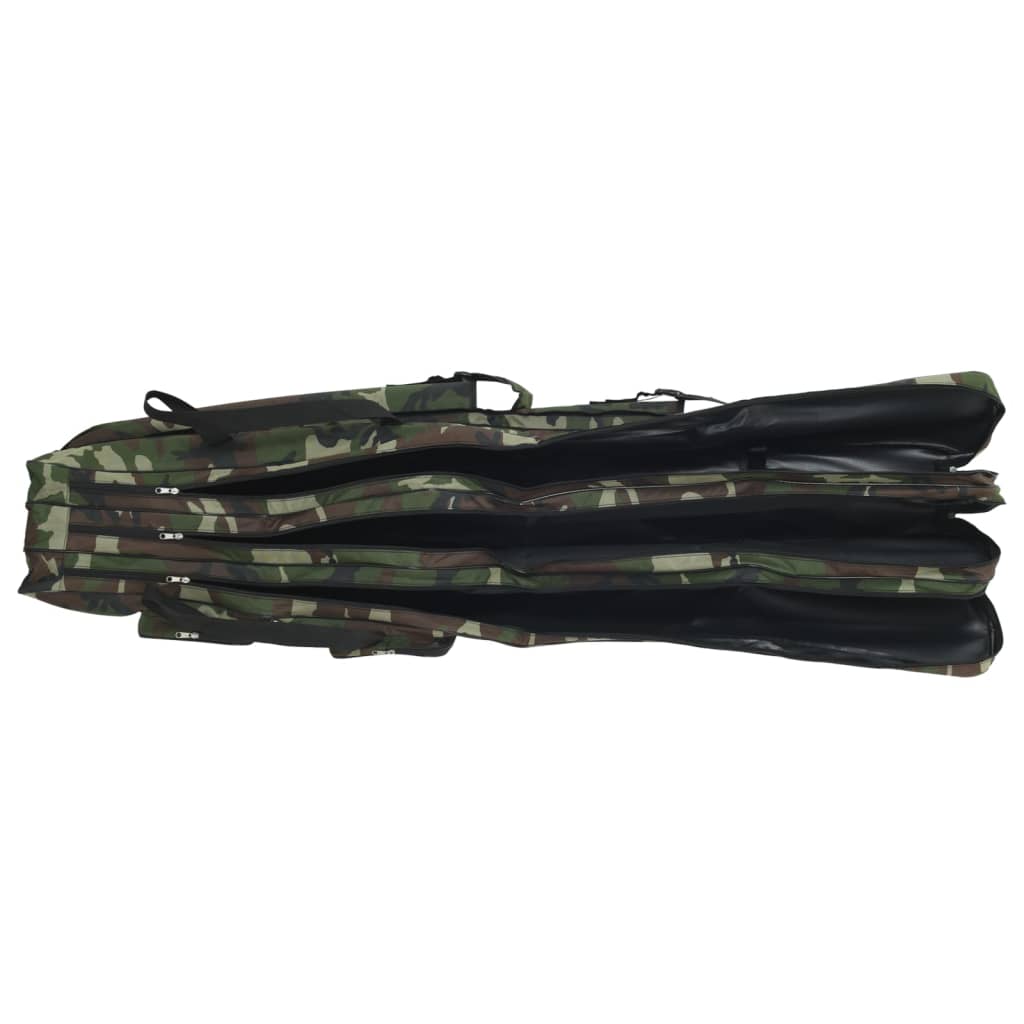 VidaXL sac de canne à pêche 150 cm tissu oxford camouflage vert