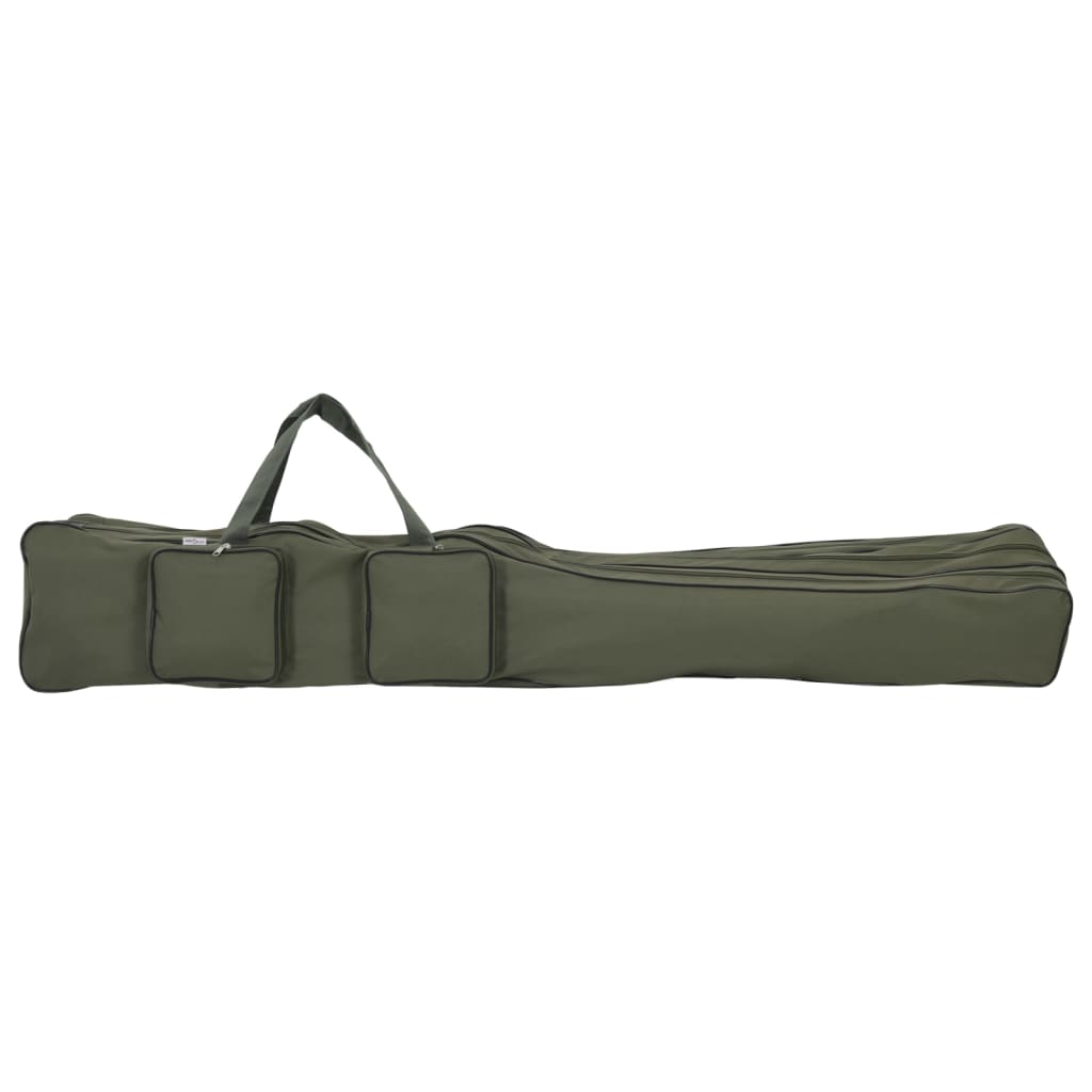 VidaXL sac de canne à pêche 160 cm tissu oxford vert foncé