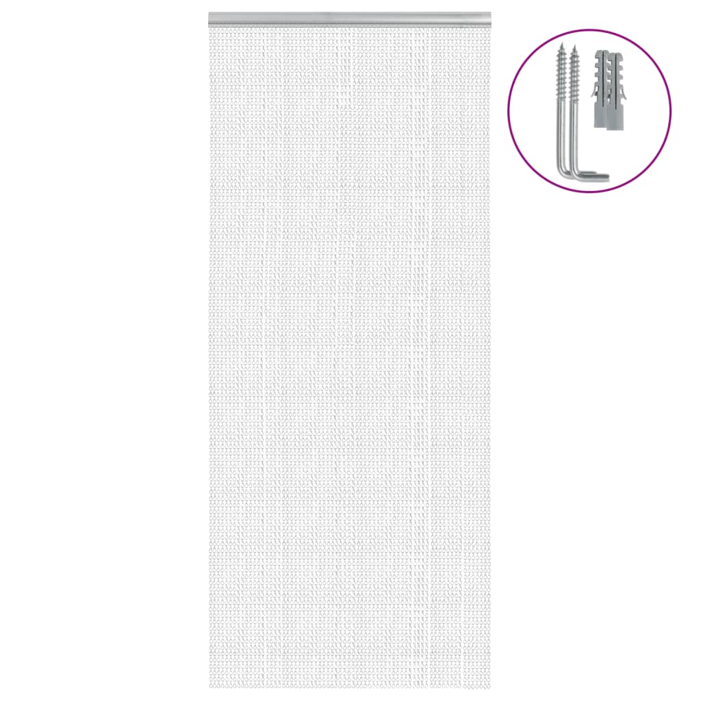 Vidaxx chaînes de rideaux anti-mouches 90x220 cm aluminium
