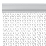 Vidaxx chaînes de rideaux anti-mouches 100x226 cm aluminium