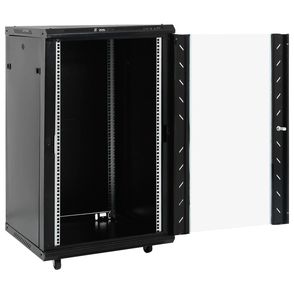 Armoire réseau Vidaxxl à roulettes tournantes 18h 19 ip20 60x60x100 cm