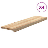 Vidaxx marches d'escalier 4 pcs 100x25x2 cm chêne massif non traité