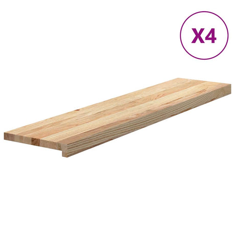 Vidaxx marches d'escalier 4 pcs 110x30x2 cm chêne massif non traité