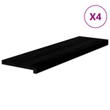 Vidaxx marches d'escalier 4 pcs 90x30x2 cm chêne massif marron foncé