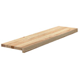 Vidaxx marches d'escalier 2 pcs 100x25x2 cm chêne massif non traité