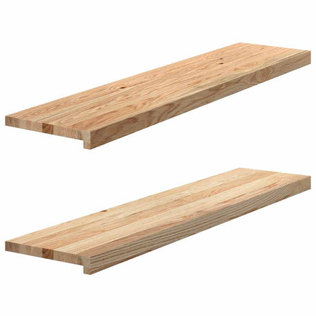 Vidaxx marches d'escalier 2 pcs 110x25x2 cm chêne massif non traité