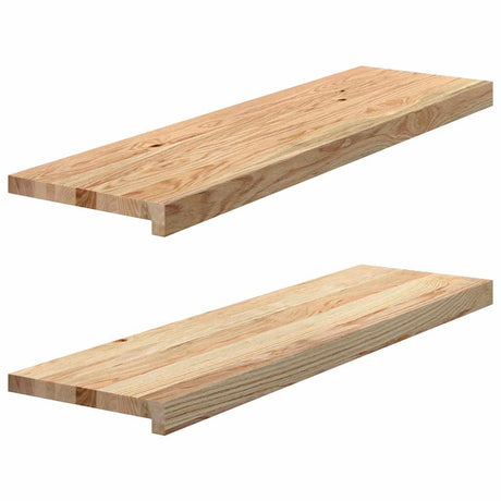 Vidaxx marches d'escalier 2 pcs 90x30x2 cm chêne massif non traité