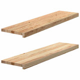 Vidaxl traptreden 2 st 100x30x2 cm onbehandeld massief eikenhout