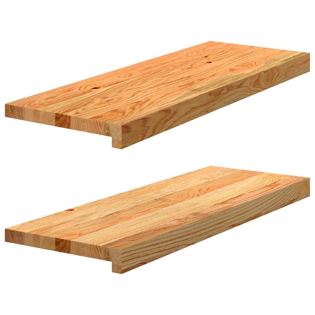 Vidaxx marches d'escalier 2 pcs 70x25x2 cm chêne massif marron clair