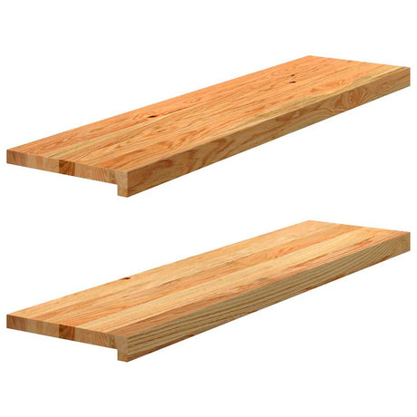 Vidaxx marches d'escalier 2 pcs 100x25x2 cm chêne massif marron clair