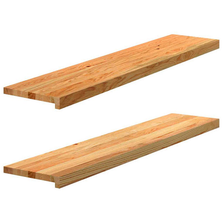 Vidaxx marches d'escalier 2 pcs 120x30x2 cm chêne massif marron clair