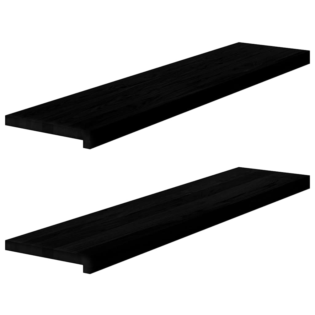 Vidaxx marches d'escalier 2 pcs 110x25x2 cm chêne massif marron foncé