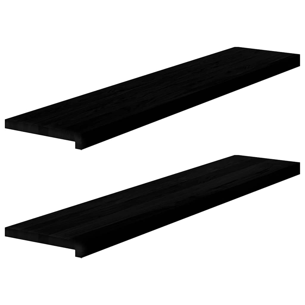 Vidaxx marches d'escalier 2 pcs 120x25x2 cm chêne massif marron foncé