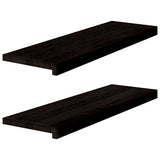 Vidaxx marches d'escalier 2 pcs 80x30x2 cm chêne massif marron foncé