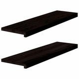 Vidaxx marches d'escalier 2 pcs 90x30x2 cm chêne massif marron foncé