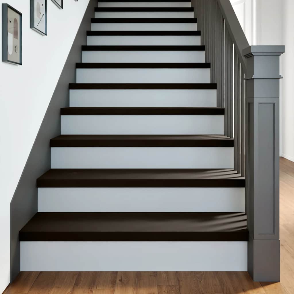 Vidaxx marches d'escalier 2 pcs 90x30x2 cm chêne massif marron foncé
